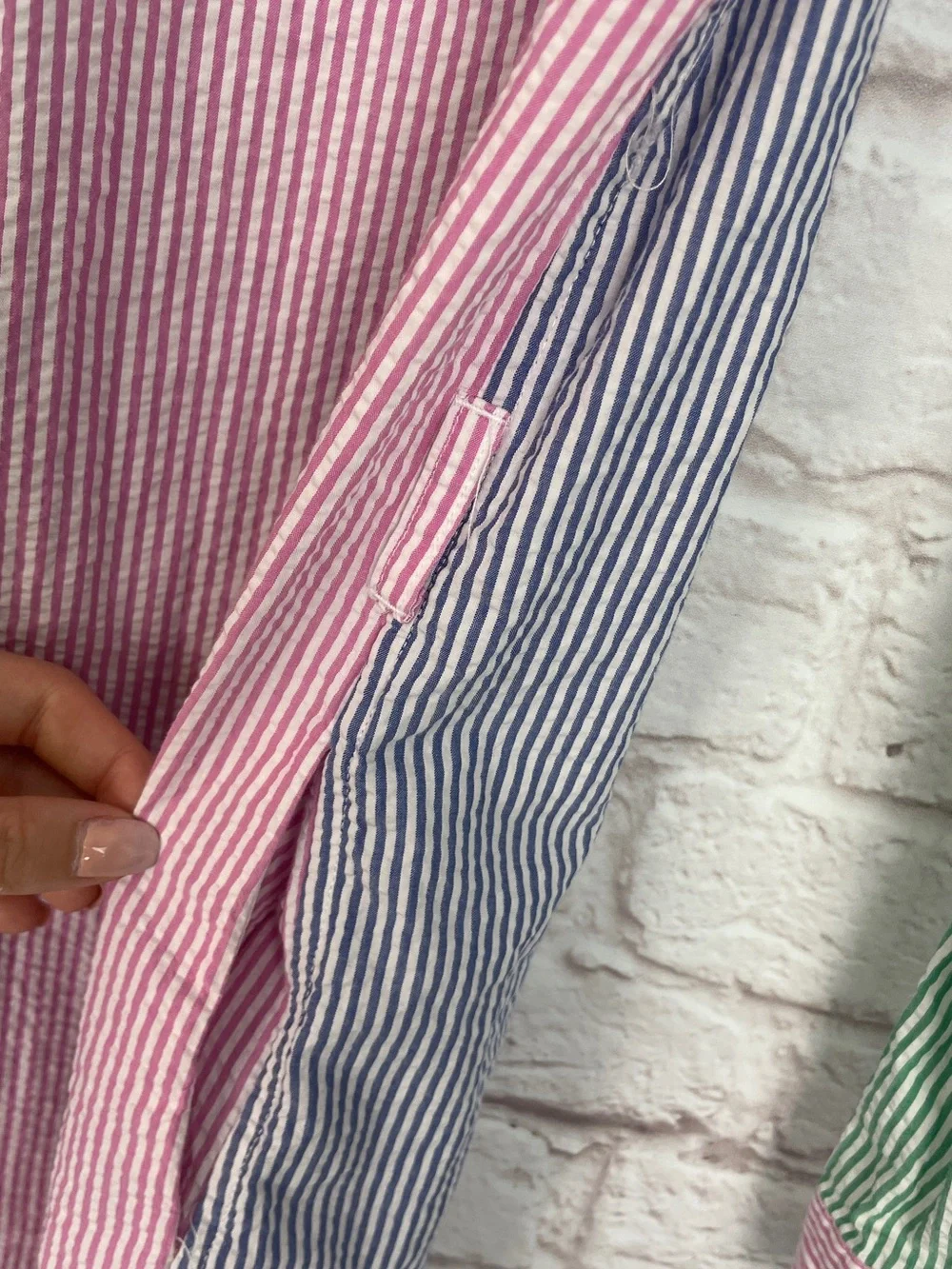 Ralph Lauren Striped Seersucker Fun Shirtdress Size 16